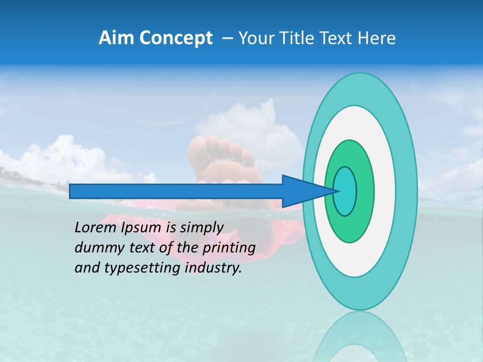 Tropical Outside Swimming PowerPoint Template