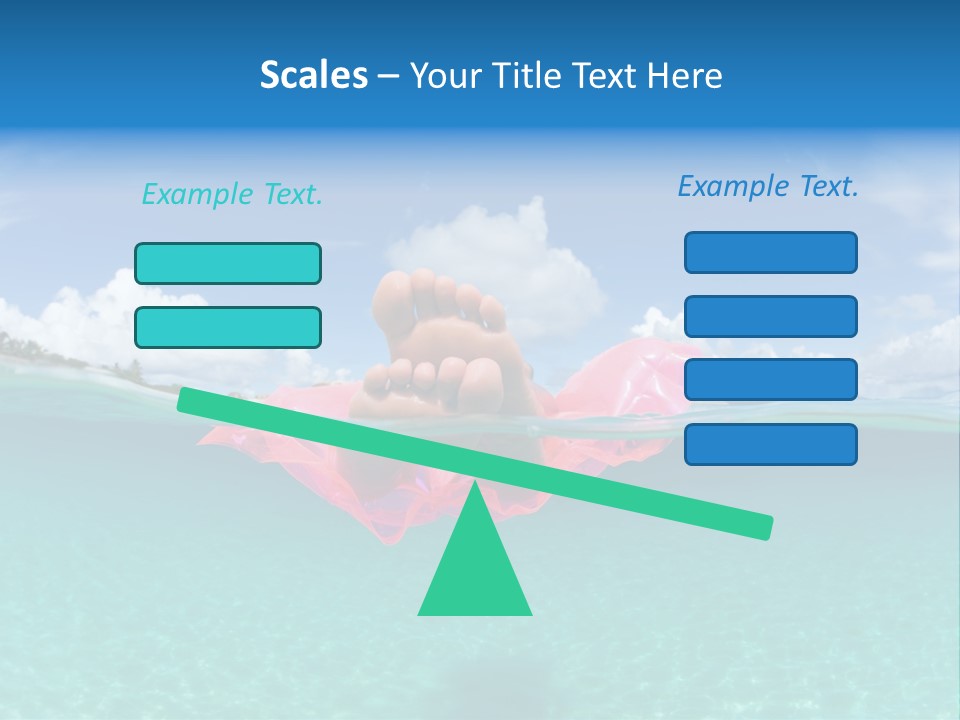 Tropical Outside Swimming PowerPoint Template