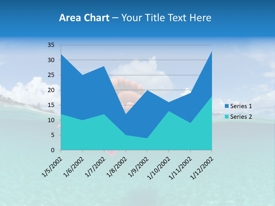 Tropical Outside Swimming PowerPoint Template