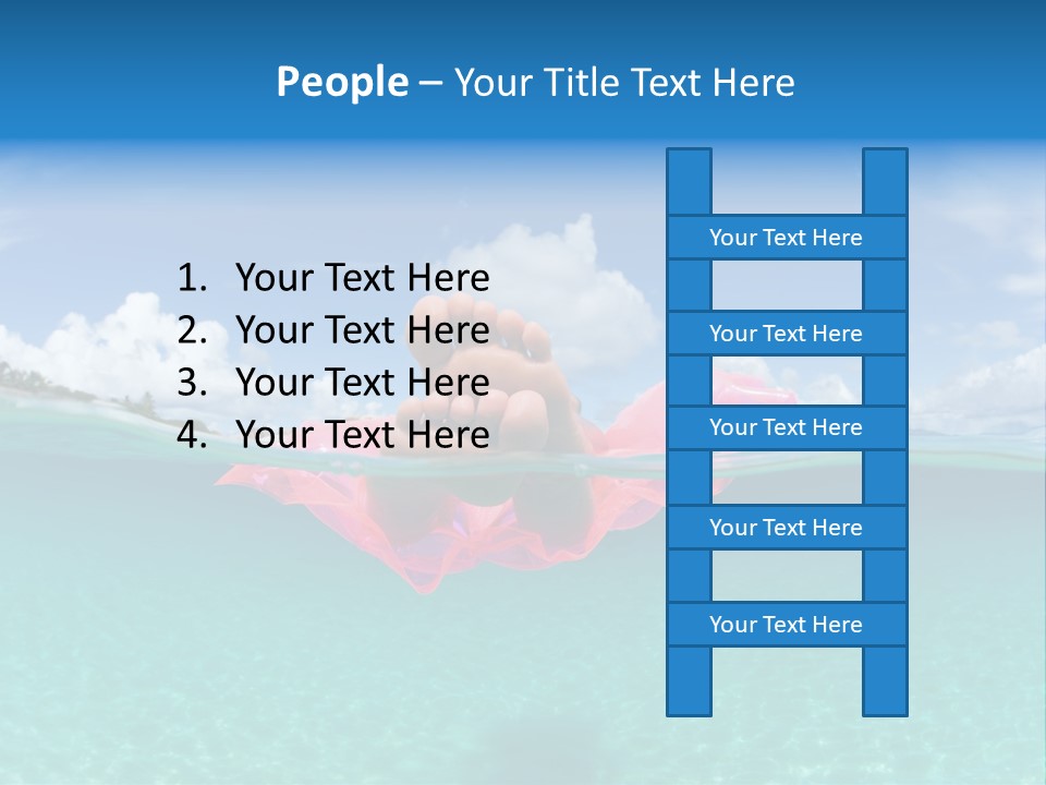 Tropical Outside Swimming PowerPoint Template