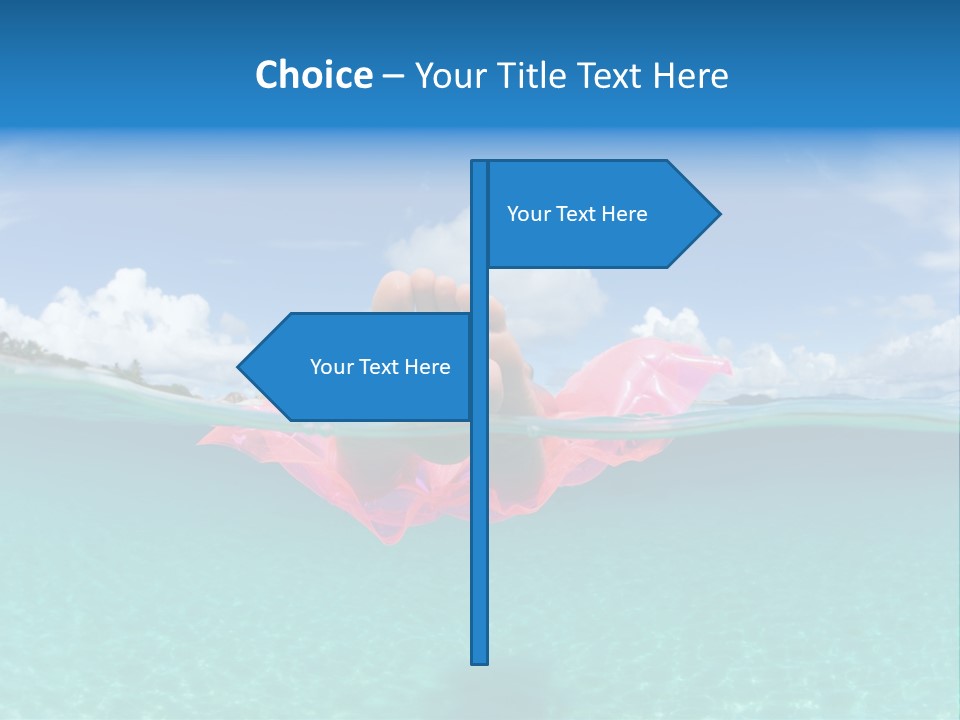 Tropical Outside Swimming PowerPoint Template