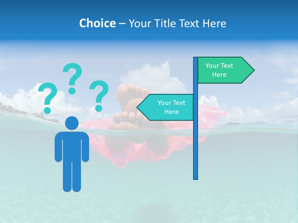 Tropical Outside Swimming PowerPoint Template