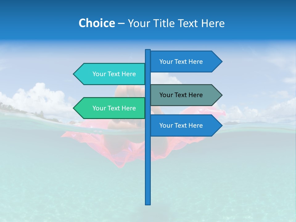 Tropical Outside Swimming PowerPoint Template