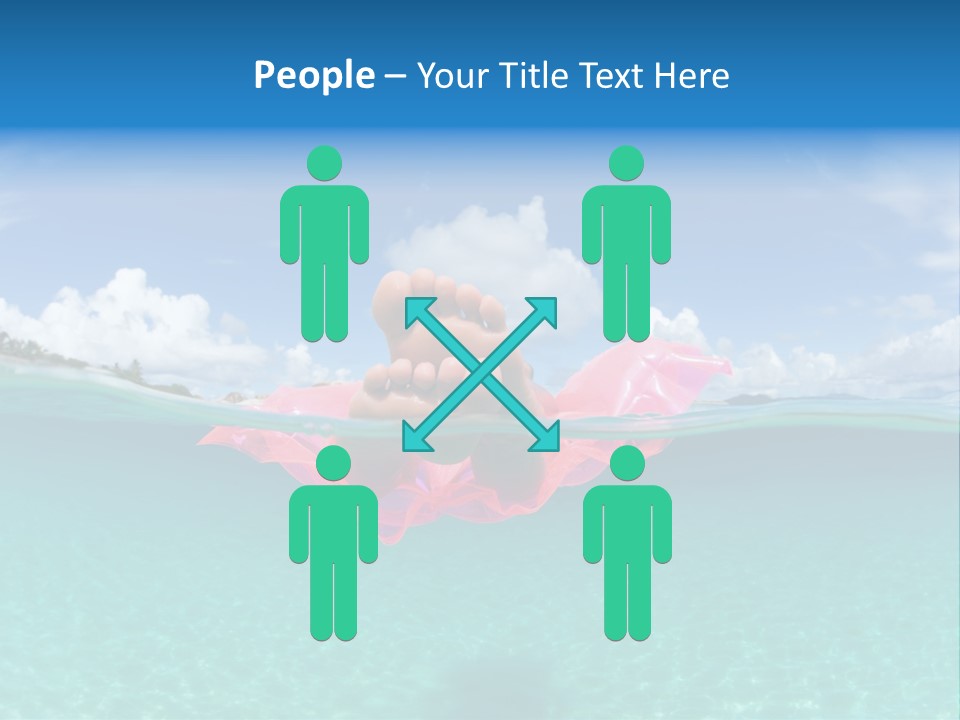 Tropical Outside Swimming PowerPoint Template