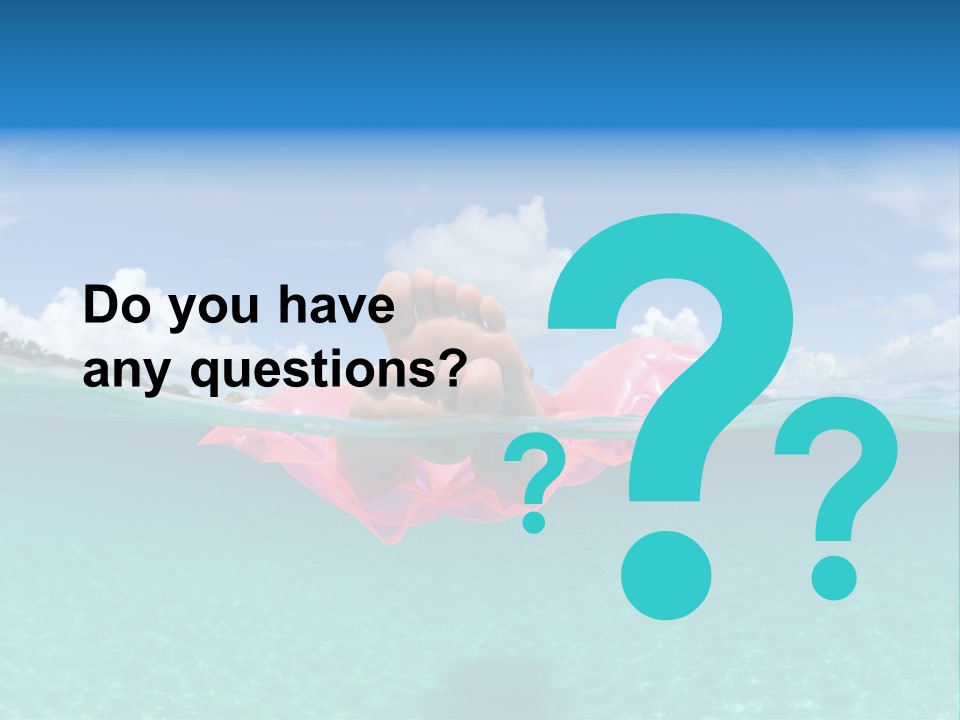 Tropical Outside Swimming PowerPoint Template