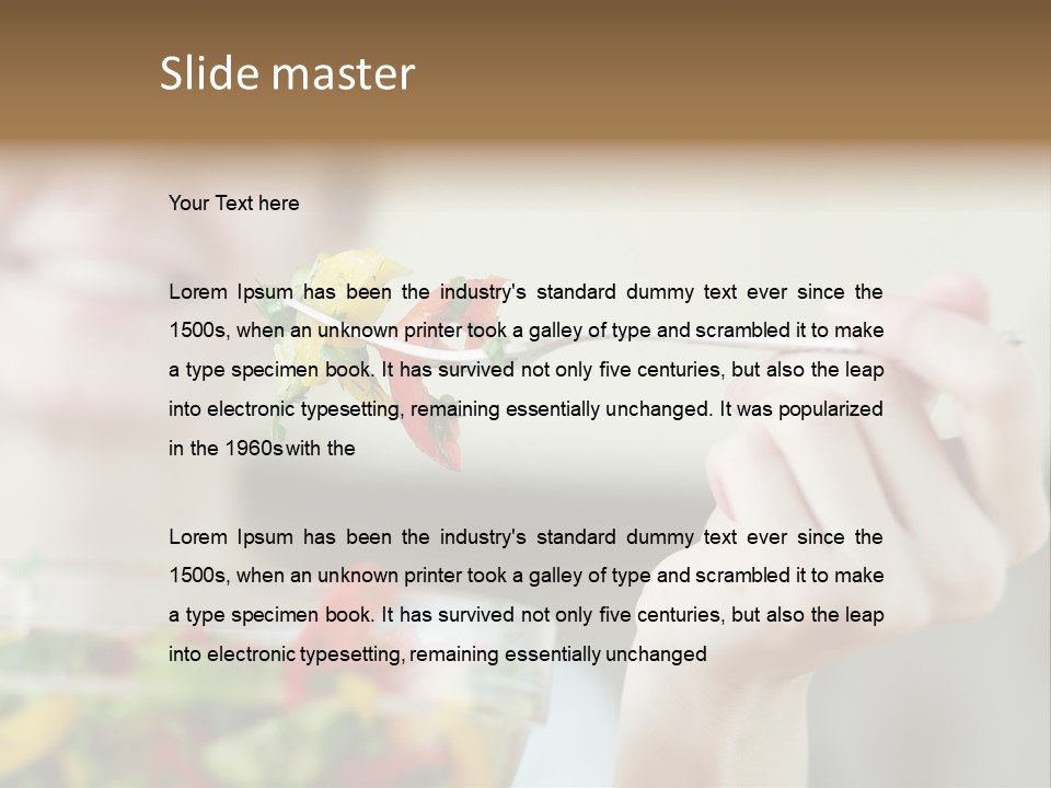 Fork Green Descent PowerPoint Template