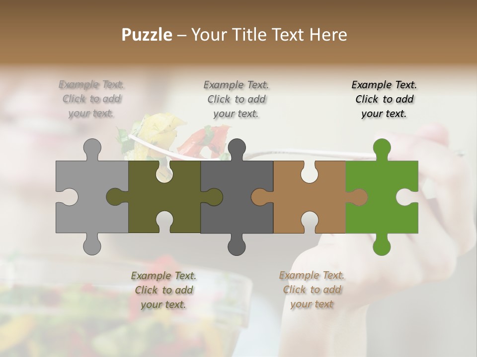 Fork Green Descent PowerPoint Template
