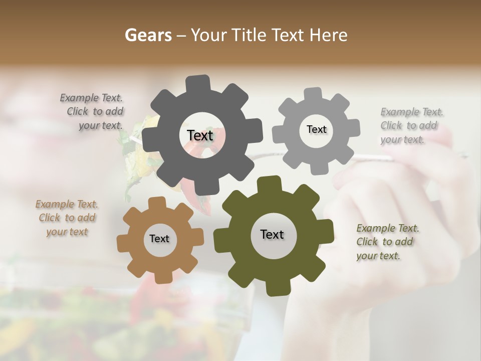 Fork Green Descent PowerPoint Template
