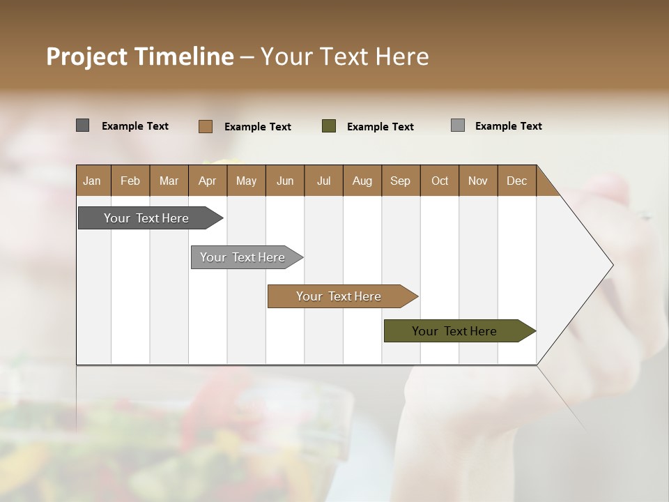 Fork Green Descent PowerPoint Template