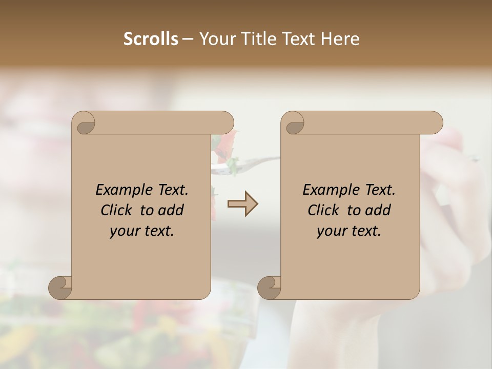 Fork Green Descent PowerPoint Template