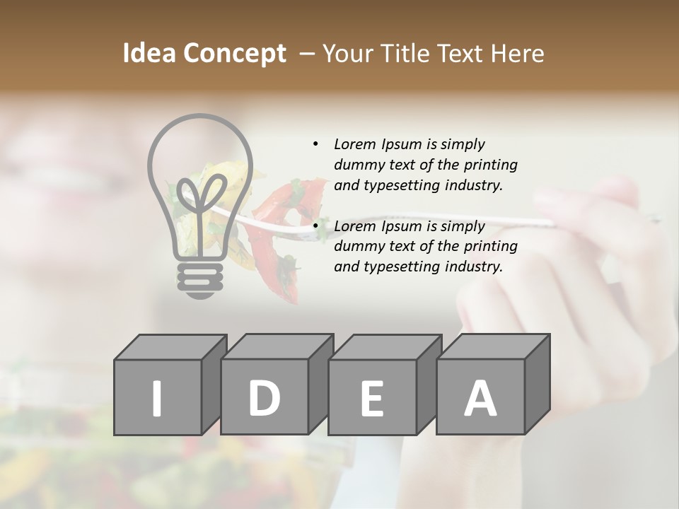 Fork Green Descent PowerPoint Template