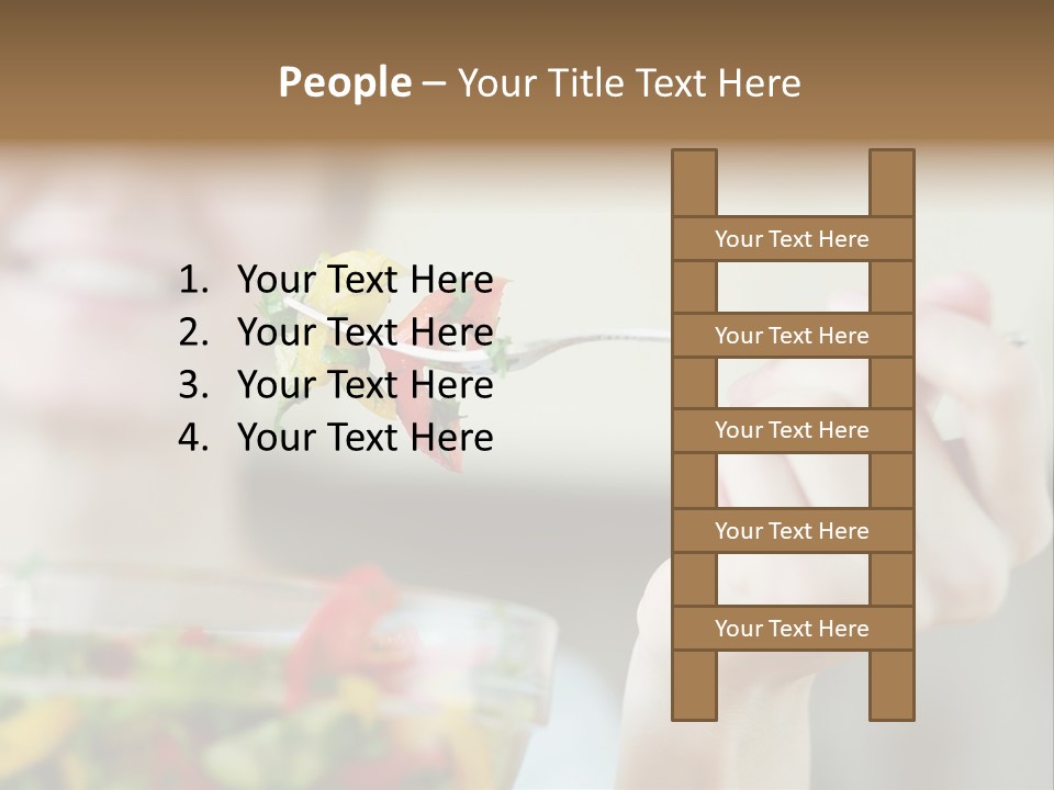 Fork Green Descent PowerPoint Template