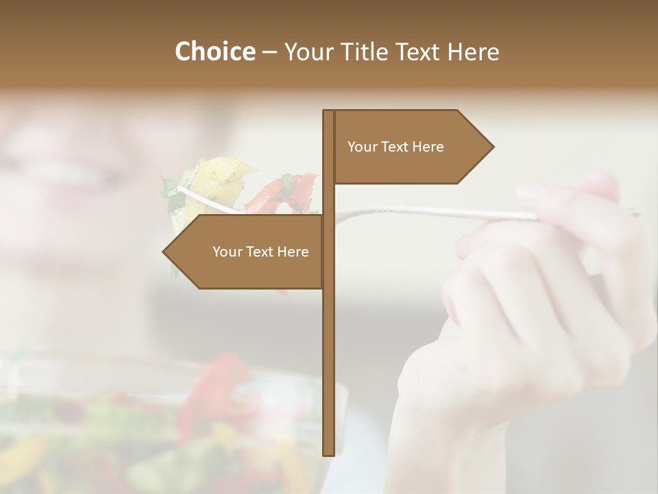 Fork Green Descent PowerPoint Template
