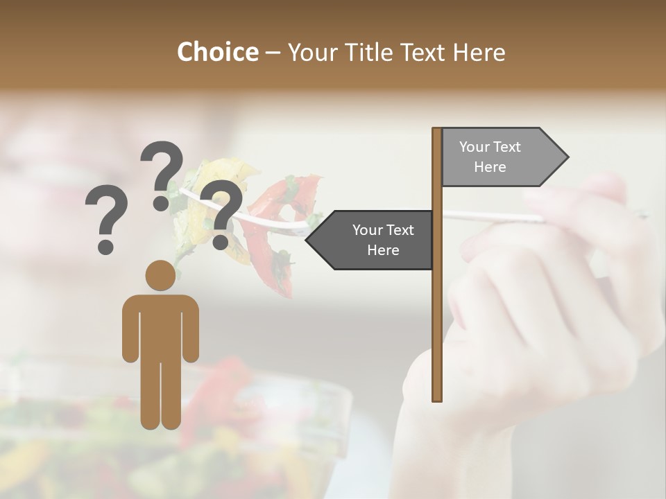 Fork Green Descent PowerPoint Template