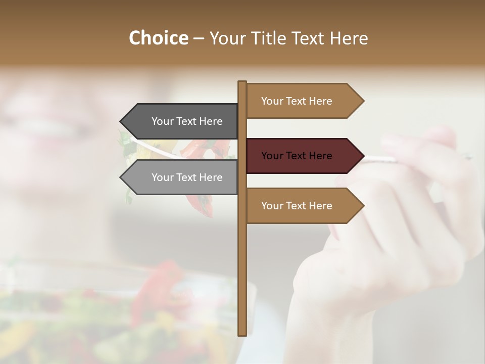 Fork Green Descent PowerPoint Template
