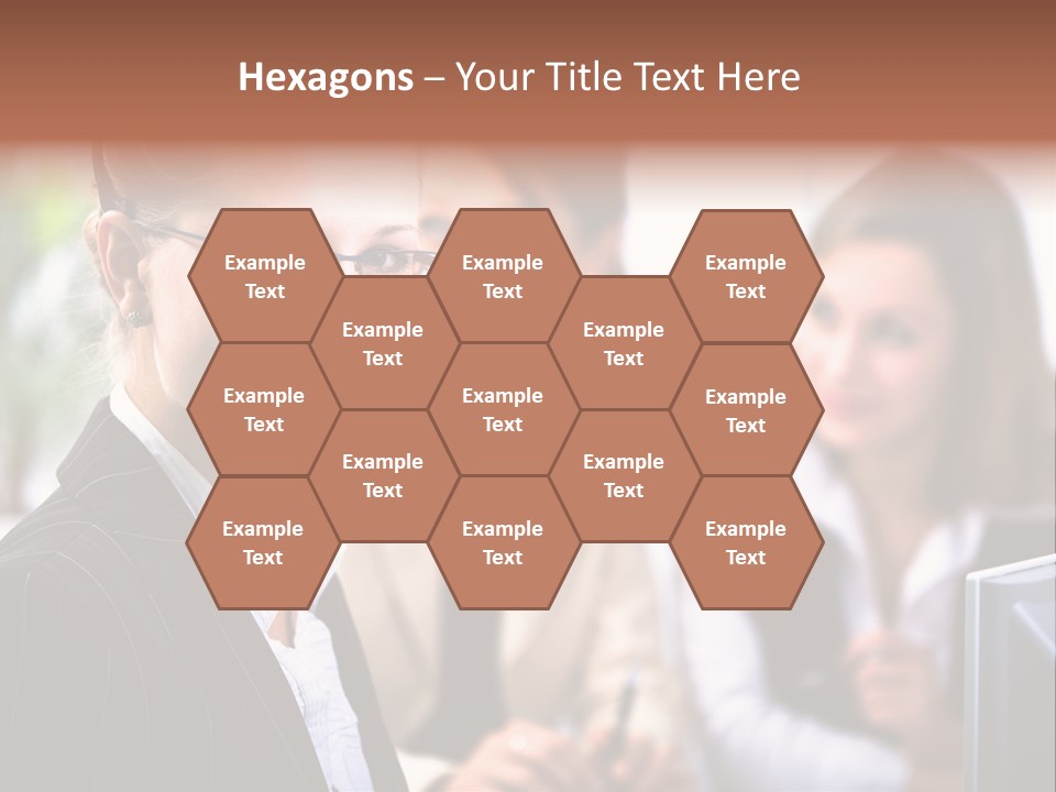 A Woman With A Headset Is Smiling For The Camera PowerPoint Template