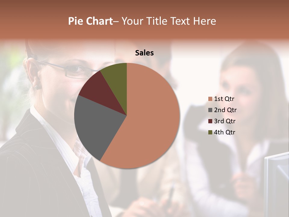 A Woman With A Headset Is Smiling For The Camera PowerPoint Template