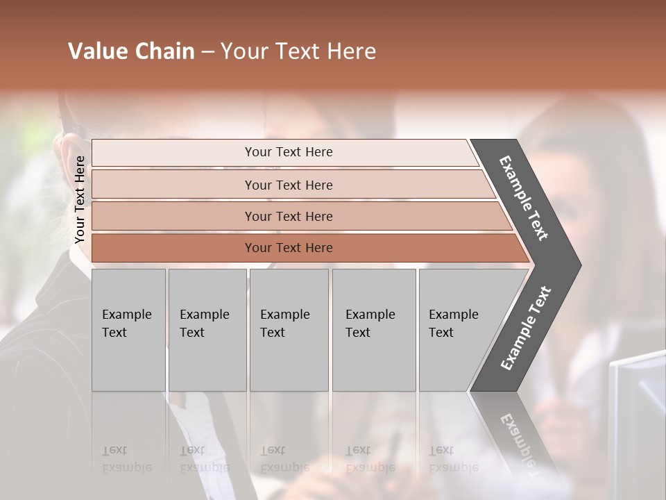 A Woman With A Headset Is Smiling For The Camera PowerPoint Template
