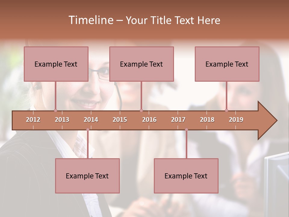 A Woman With A Headset Is Smiling For The Camera PowerPoint Template