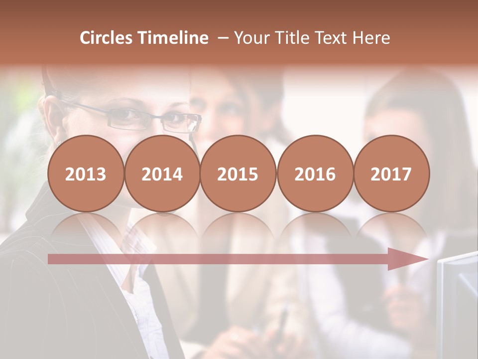 A Woman With A Headset Is Smiling For The Camera PowerPoint Template