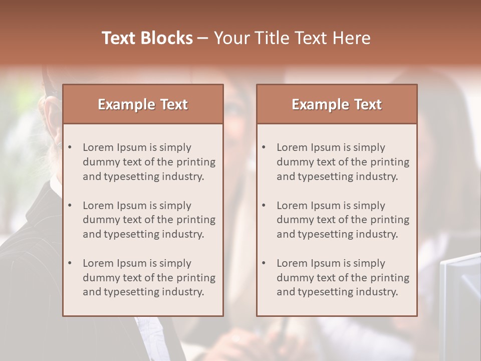 A Woman With A Headset Is Smiling For The Camera PowerPoint Template