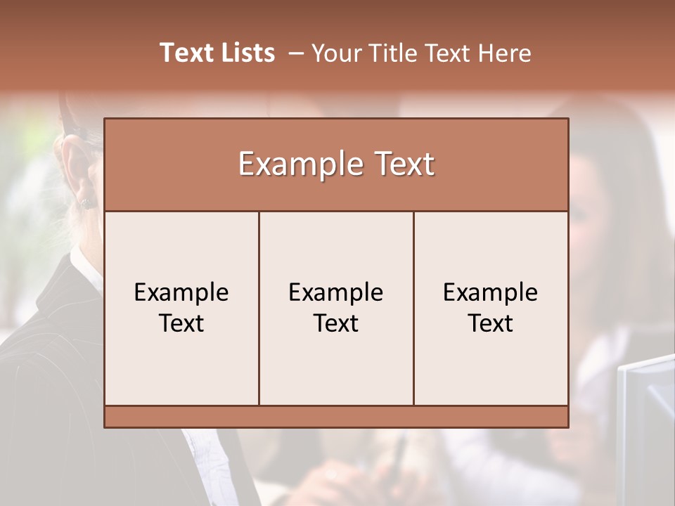 A Woman With A Headset Is Smiling For The Camera PowerPoint Template