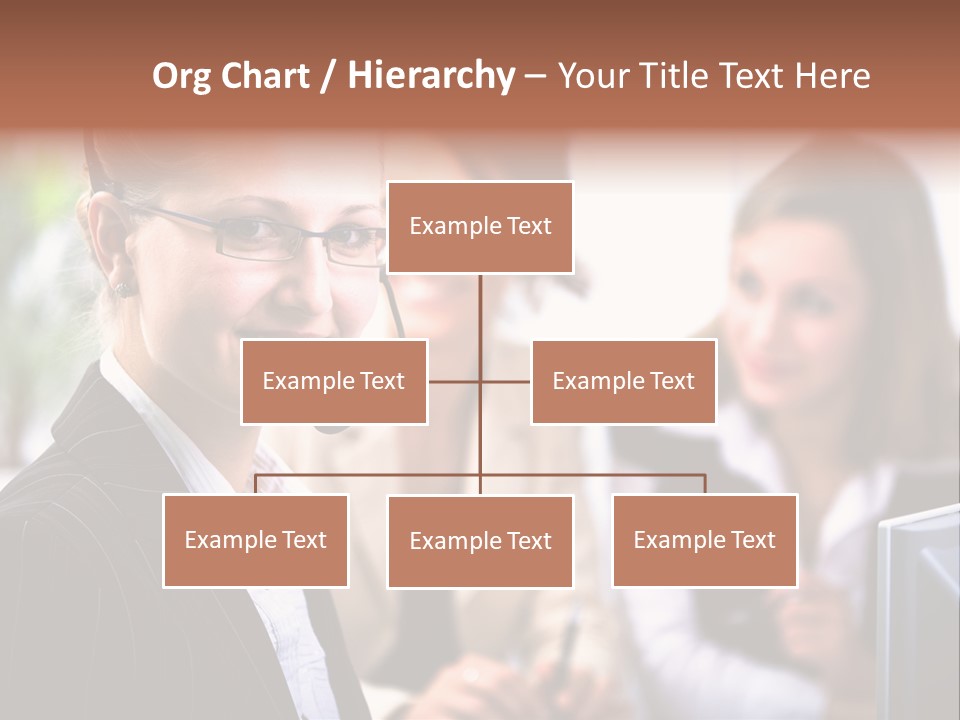A Woman With A Headset Is Smiling For The Camera PowerPoint Template