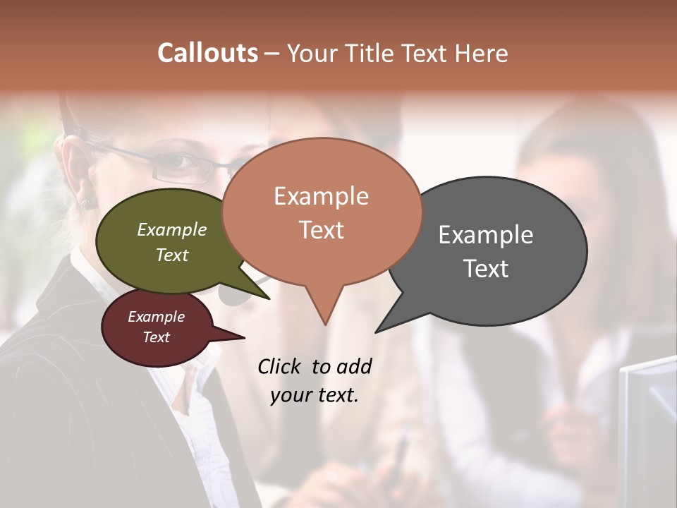 A Woman With A Headset Is Smiling For The Camera PowerPoint Template