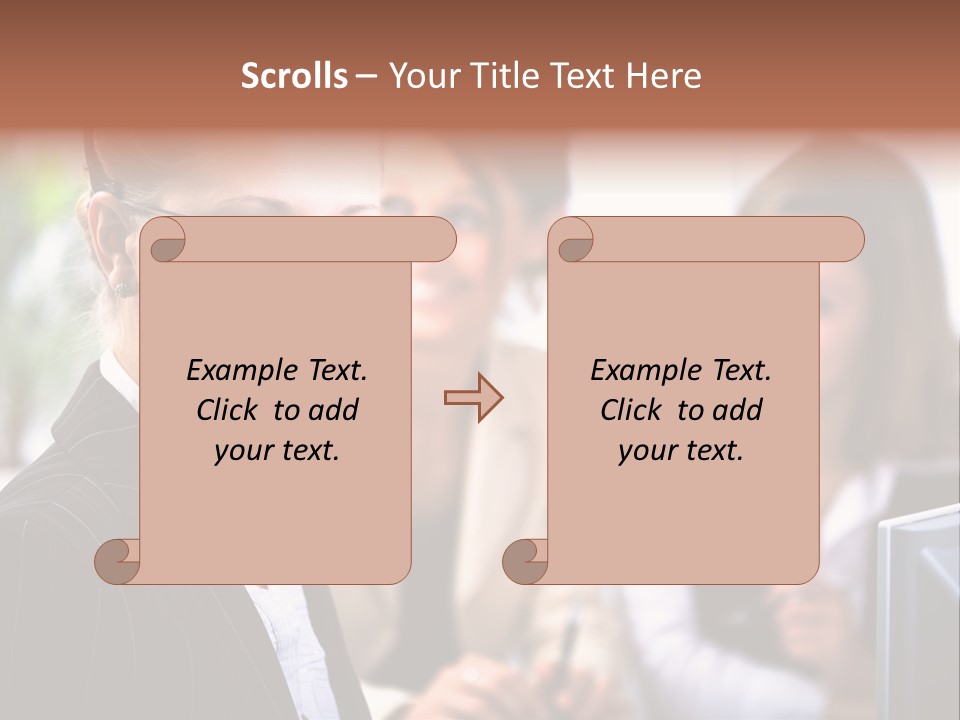A Woman With A Headset Is Smiling For The Camera PowerPoint Template