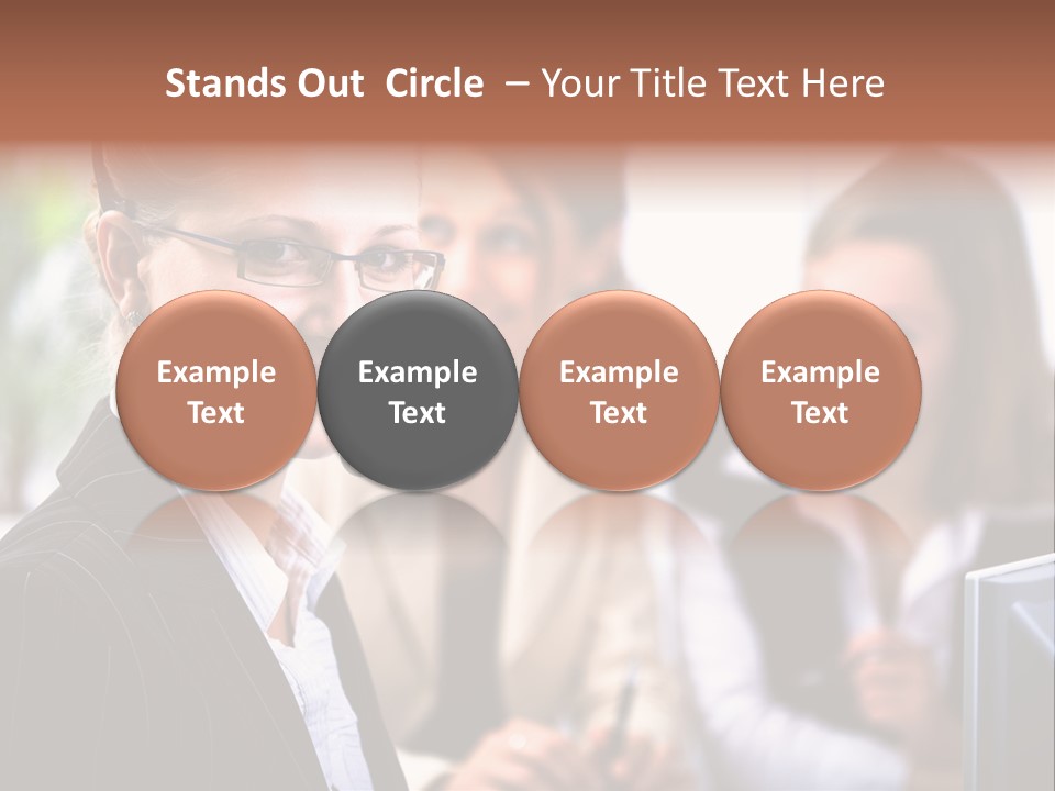 A Woman With A Headset Is Smiling For The Camera PowerPoint Template