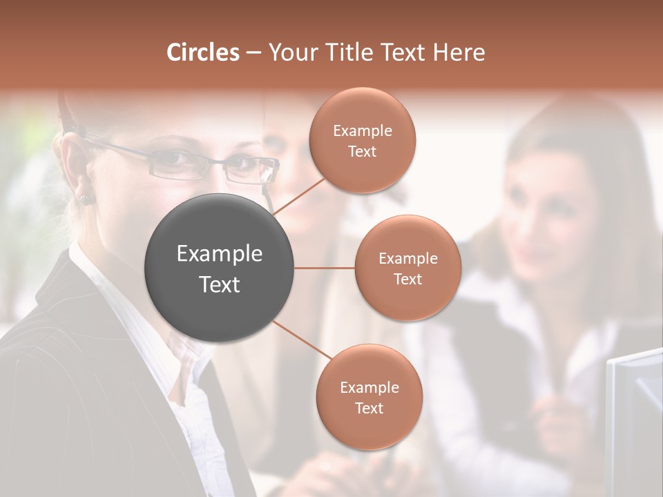 A Woman With A Headset Is Smiling For The Camera PowerPoint Template