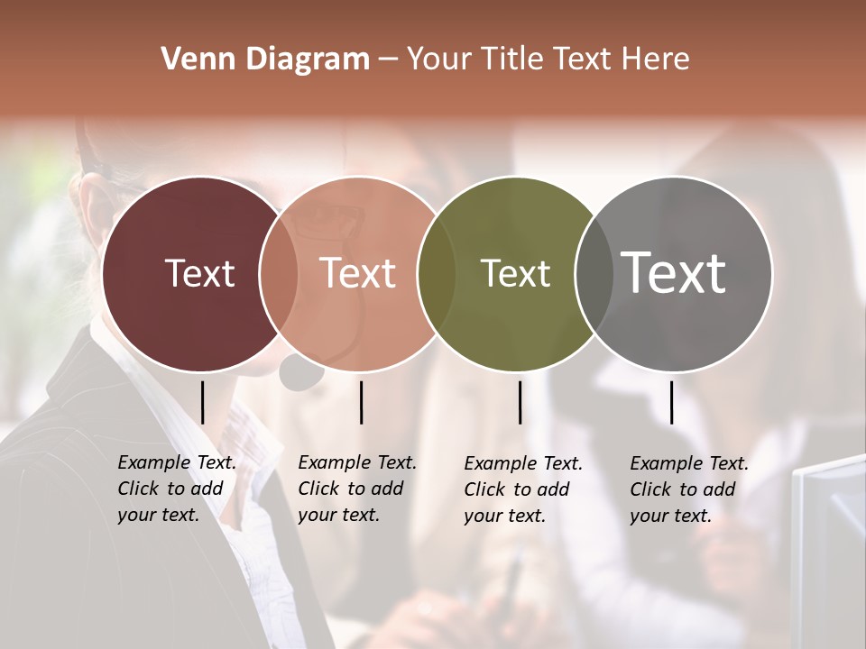 A Woman With A Headset Is Smiling For The Camera PowerPoint Template