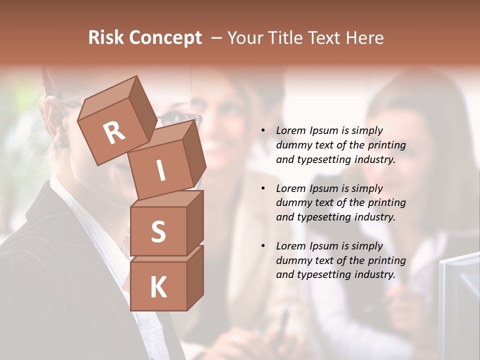 A Woman With A Headset Is Smiling For The Camera PowerPoint Template