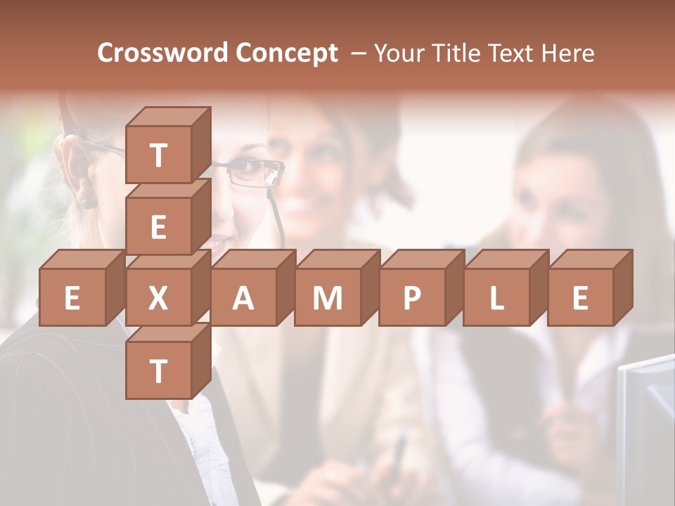 A Woman With A Headset Is Smiling For The Camera PowerPoint Template