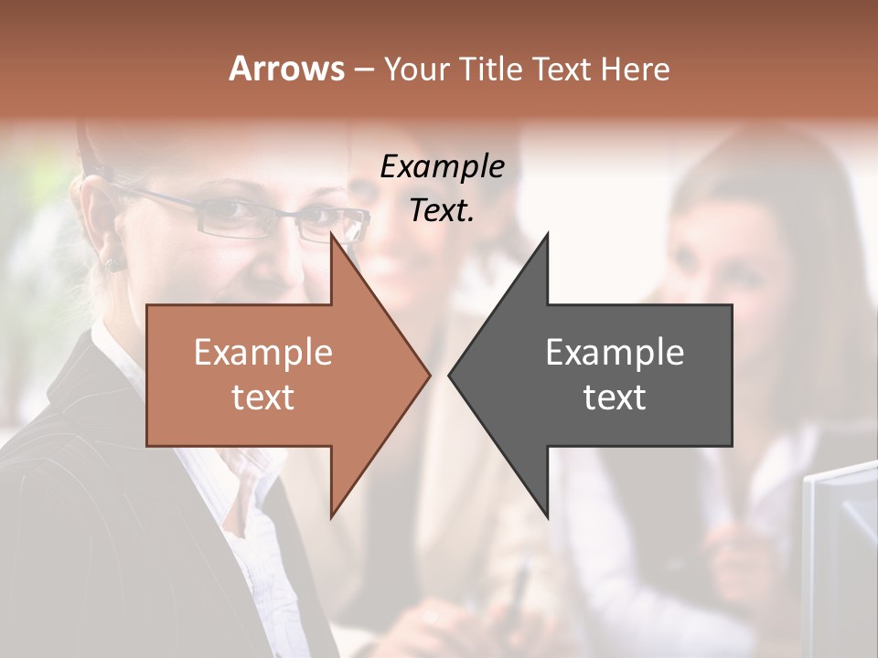 A Woman With A Headset Is Smiling For The Camera PowerPoint Template