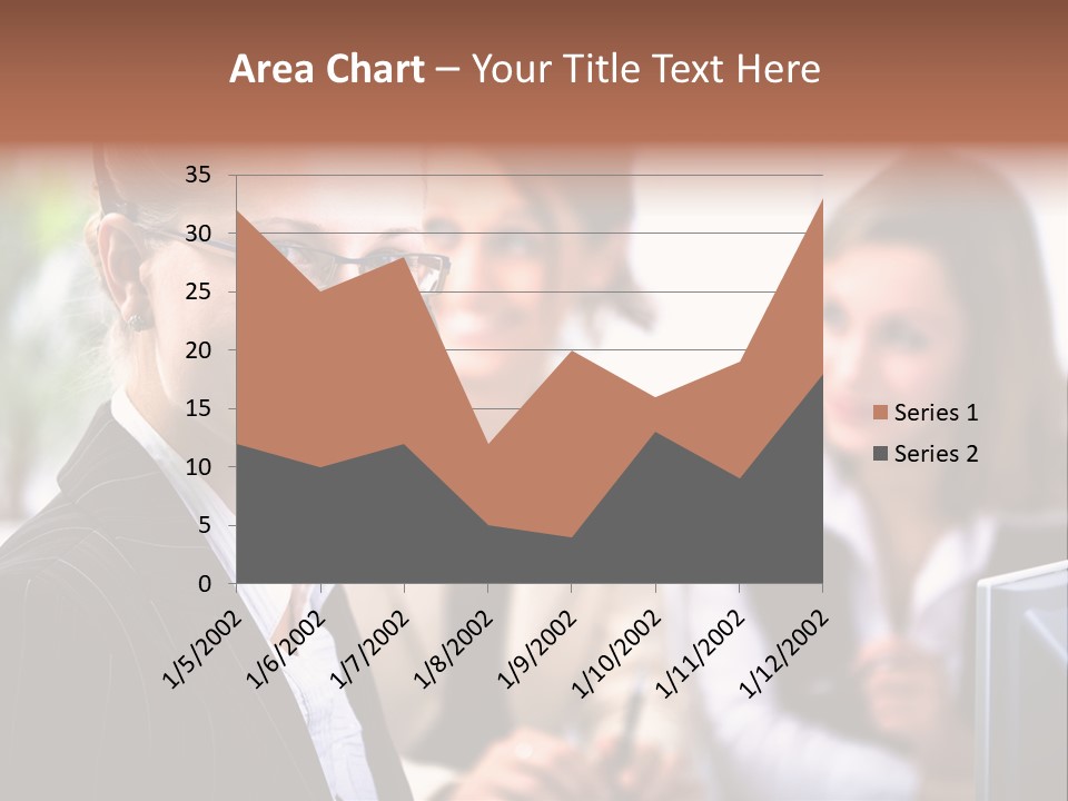 A Woman With A Headset Is Smiling For The Camera PowerPoint Template
