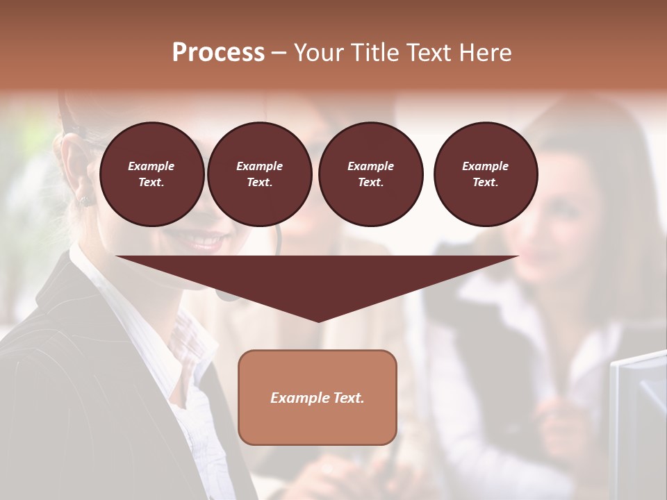 A Woman With A Headset Is Smiling For The Camera PowerPoint Template