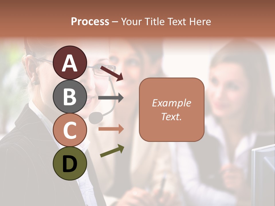 A Woman With A Headset Is Smiling For The Camera PowerPoint Template