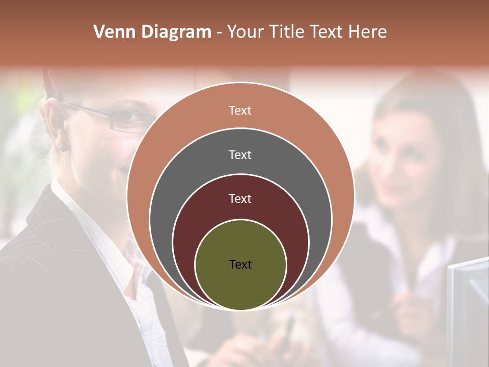 A Woman With A Headset Is Smiling For The Camera PowerPoint Template