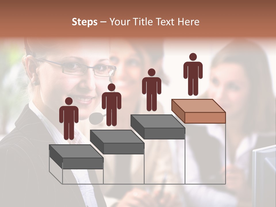 A Woman With A Headset Is Smiling For The Camera PowerPoint Template