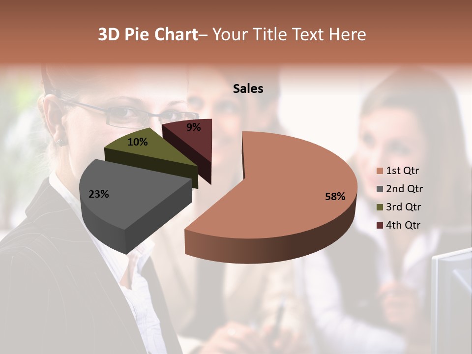 A Woman With A Headset Is Smiling For The Camera PowerPoint Template