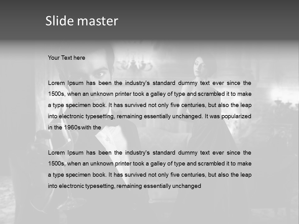 Boy Champagne Girl PowerPoint Template