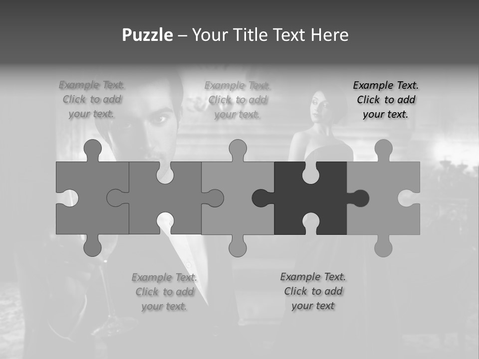 Boy Champagne Girl PowerPoint Template