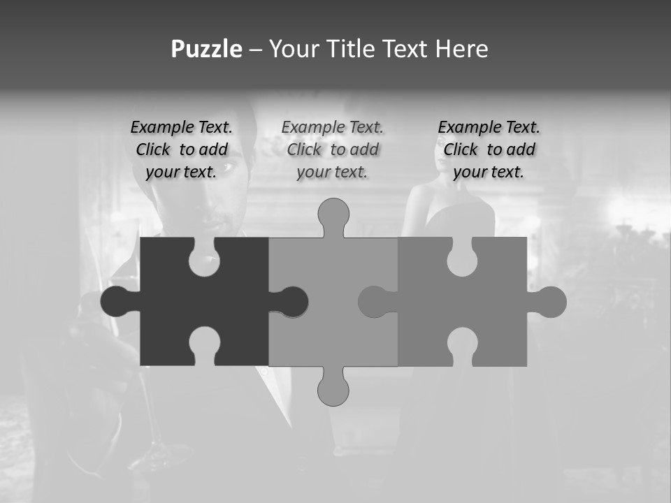 Boy Champagne Girl PowerPoint Template