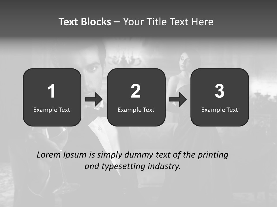 Boy Champagne Girl PowerPoint Template