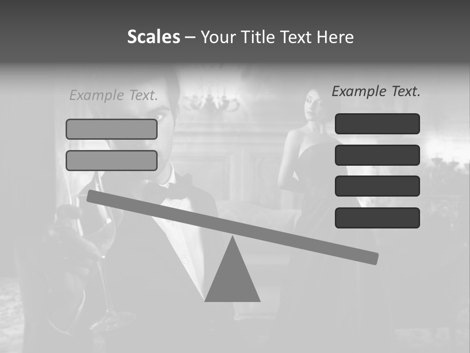 Boy Champagne Girl PowerPoint Template