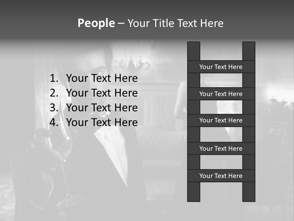 Boy Champagne Girl PowerPoint Template