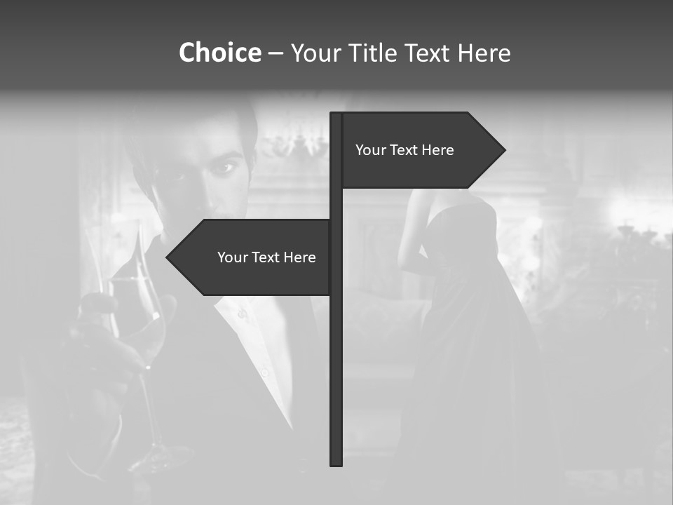 Boy Champagne Girl PowerPoint Template