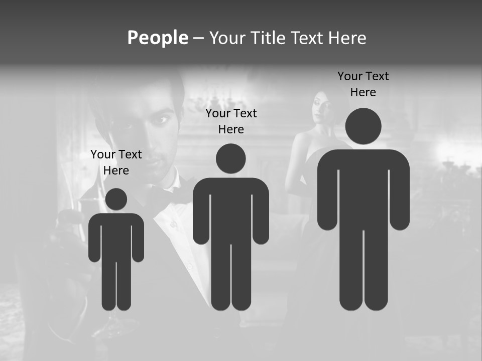 Boy Champagne Girl PowerPoint Template