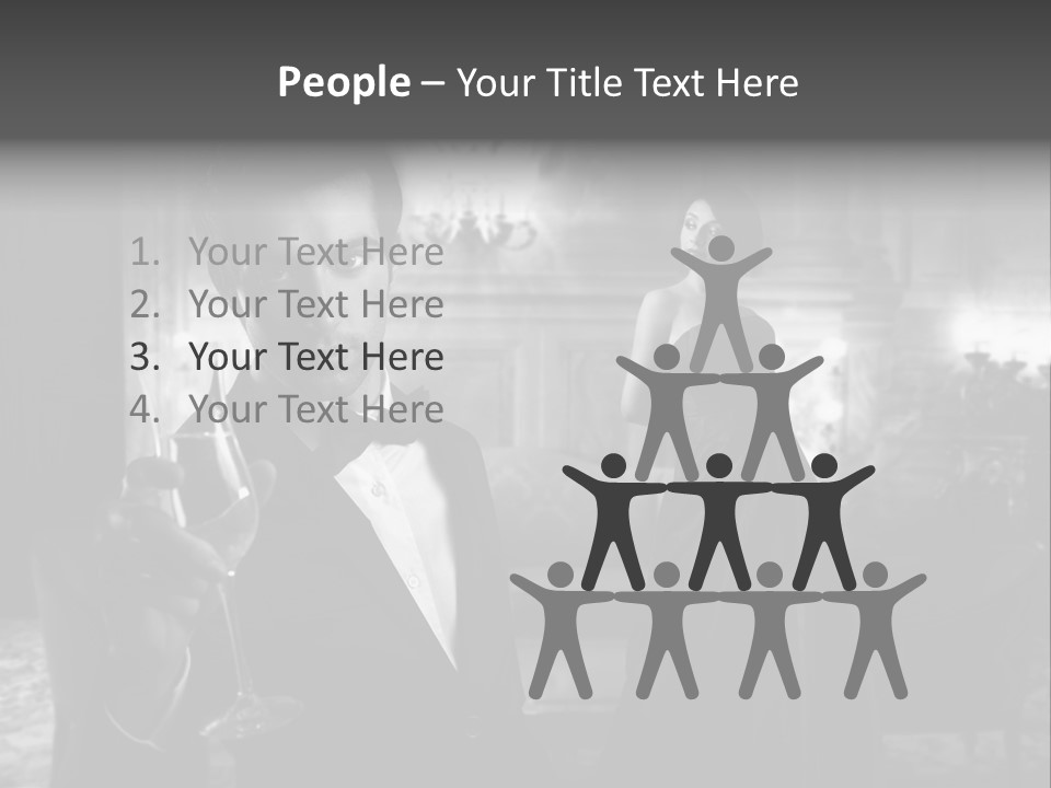 Boy Champagne Girl PowerPoint Template